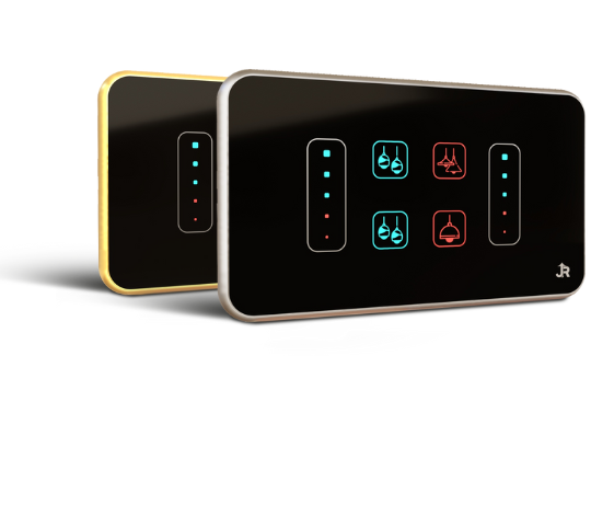 Neon 4 Switch 2 Light Dimmer Touch Switch Panel