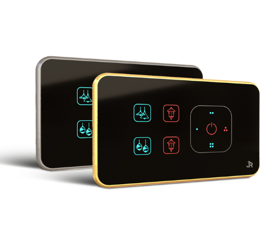 Neon 4 Switch 1 Fan Dimming Touch Switch Panel