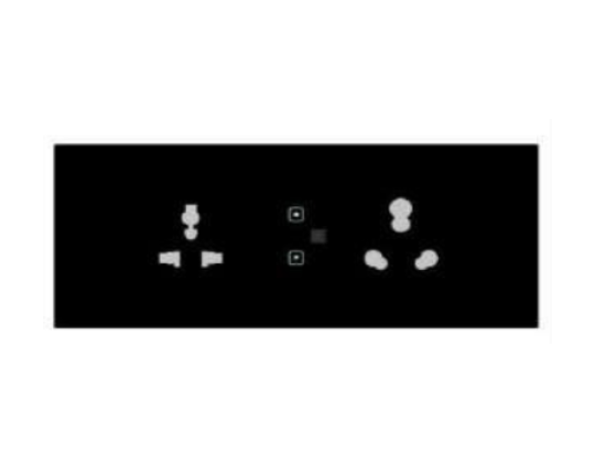 Touch 2 Switch (1-16A) 2 Socket (16A) Socket