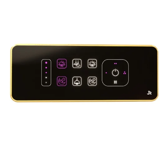 Neon 6 Switch 1 Light Dimmer & 1 Fan Dimmer Touch Switch Panel view 2