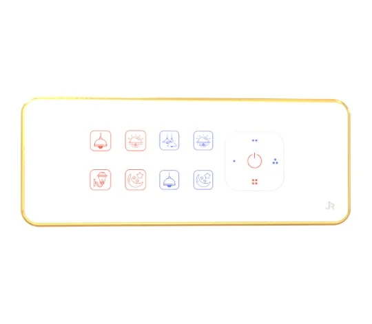 Neon 8 Switch 1 Fan Dimming Touch Switch Panel view 2