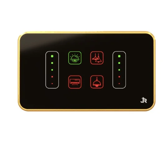 Neon 4 Switch 2 Light Dimmer Touch Switch Panel view 2