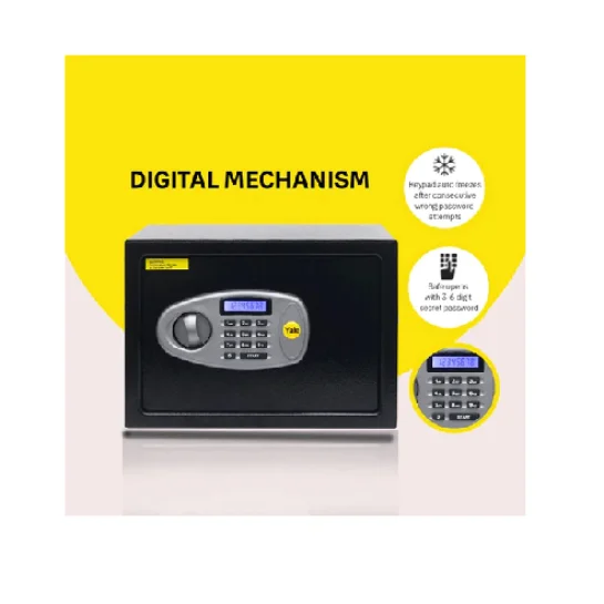 YSS/200/DB2 Small Security Safe locker with Pincode Access- Black view 2