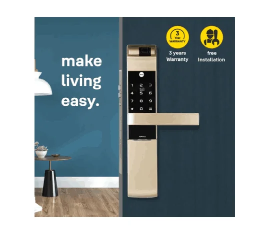 YDM 7116A Smart Lock, Champagne Gold view 3